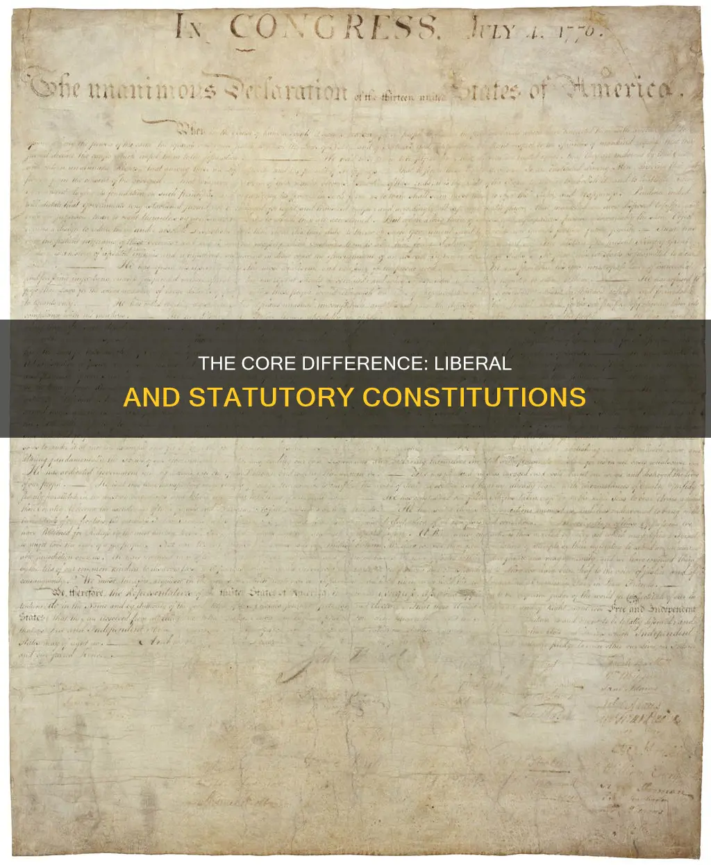 what is difference between liberal and statutory constitution