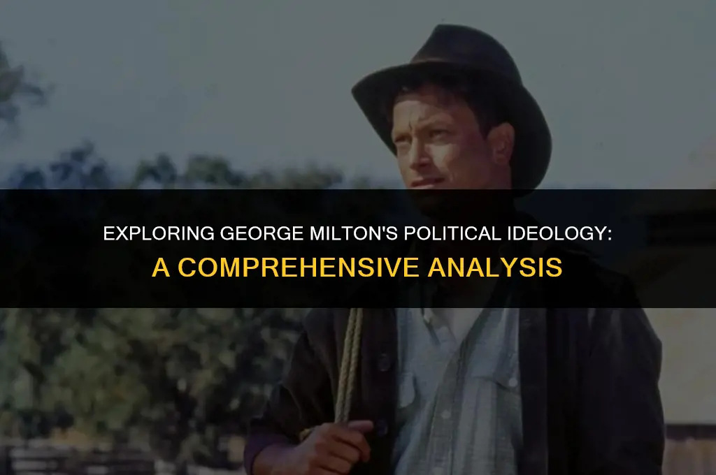 what is george milton political views