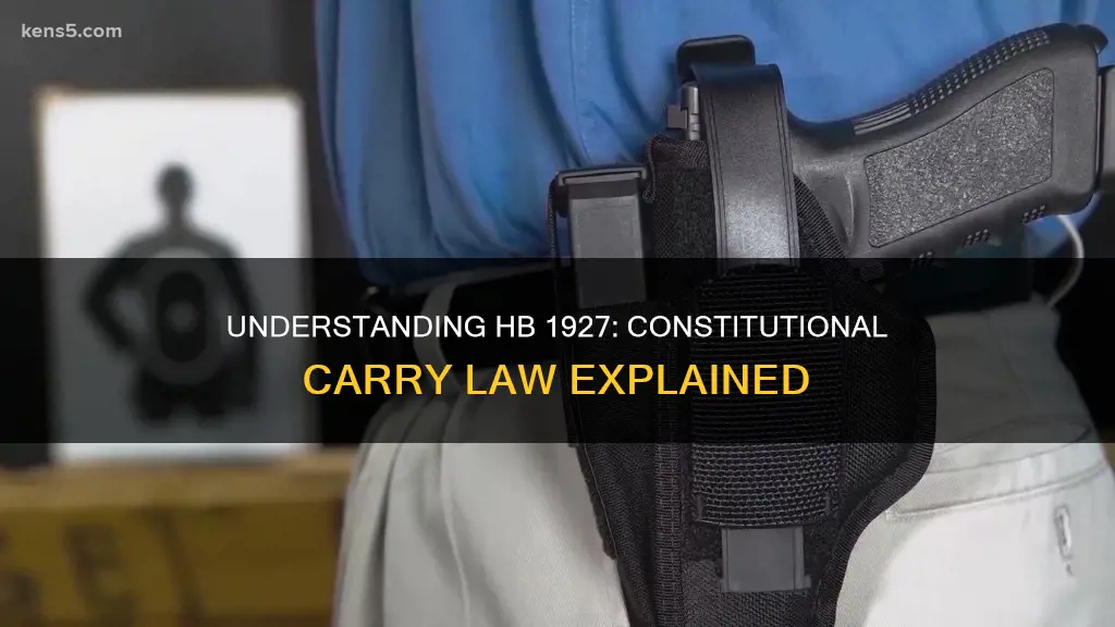 what is hb 1927 constitutional carry