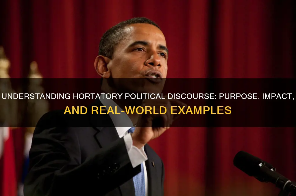 what is hortatory political discourse