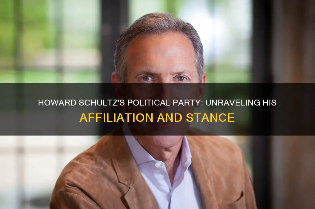 what is howard shultz political party