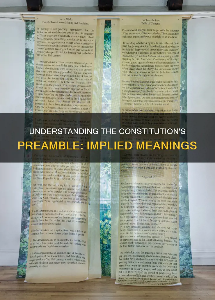 what is implied with the preamble to the constitution