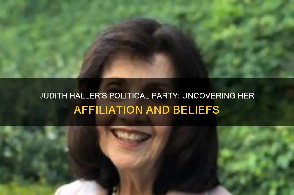what is judith haller political party