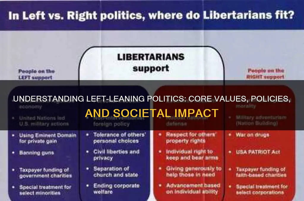 what is leaning left politically