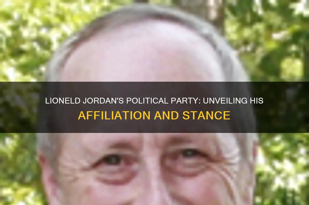 what is lioneld jordan political party