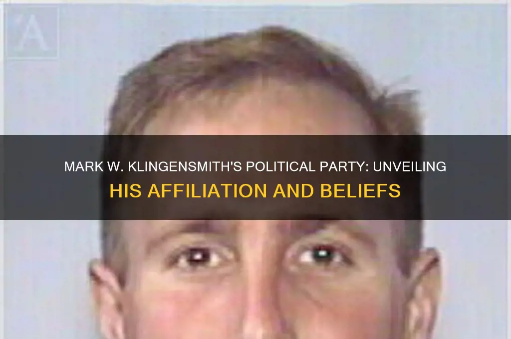 what is mark w klingensmith political party