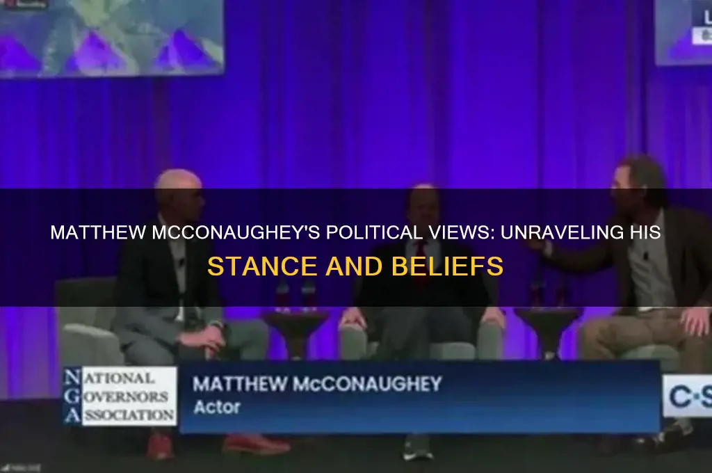 what is matthew mcconaughheys political