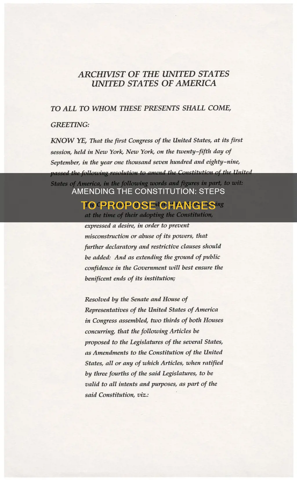 what is needed to propose an amendment to the constitution