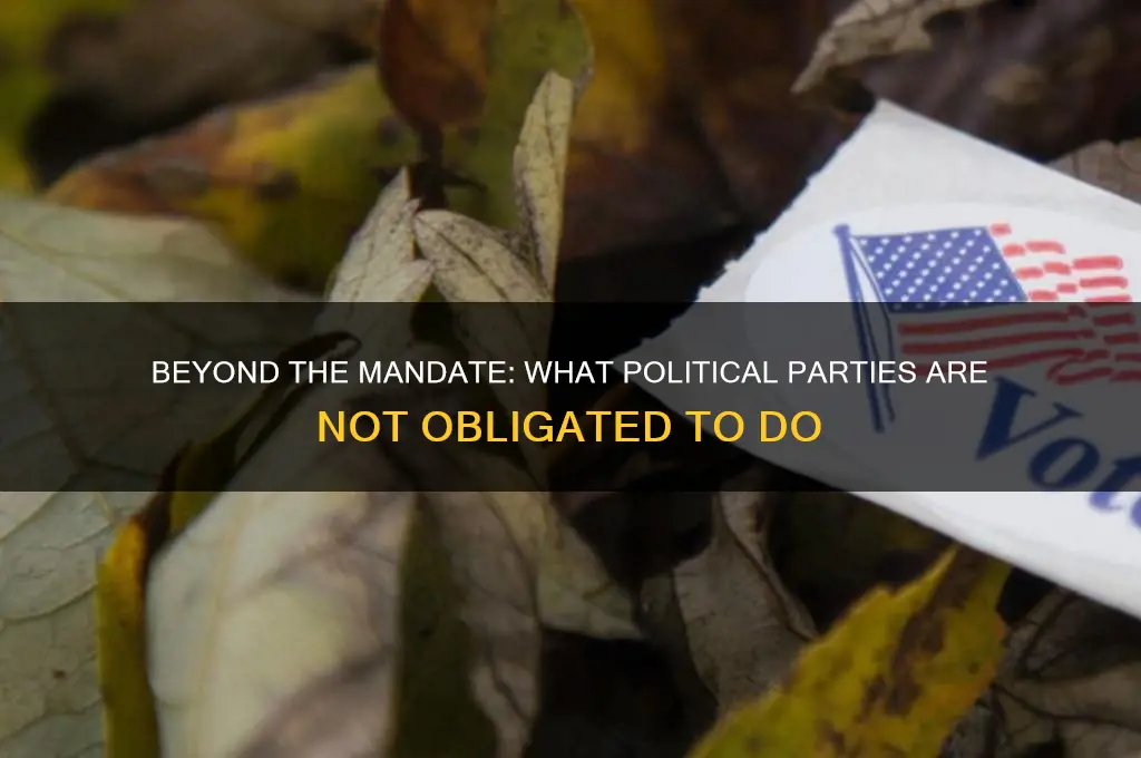 what is not a responsibility of a political party