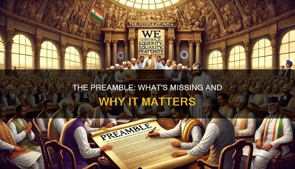 what is not mentioned in the preamble of our constitution