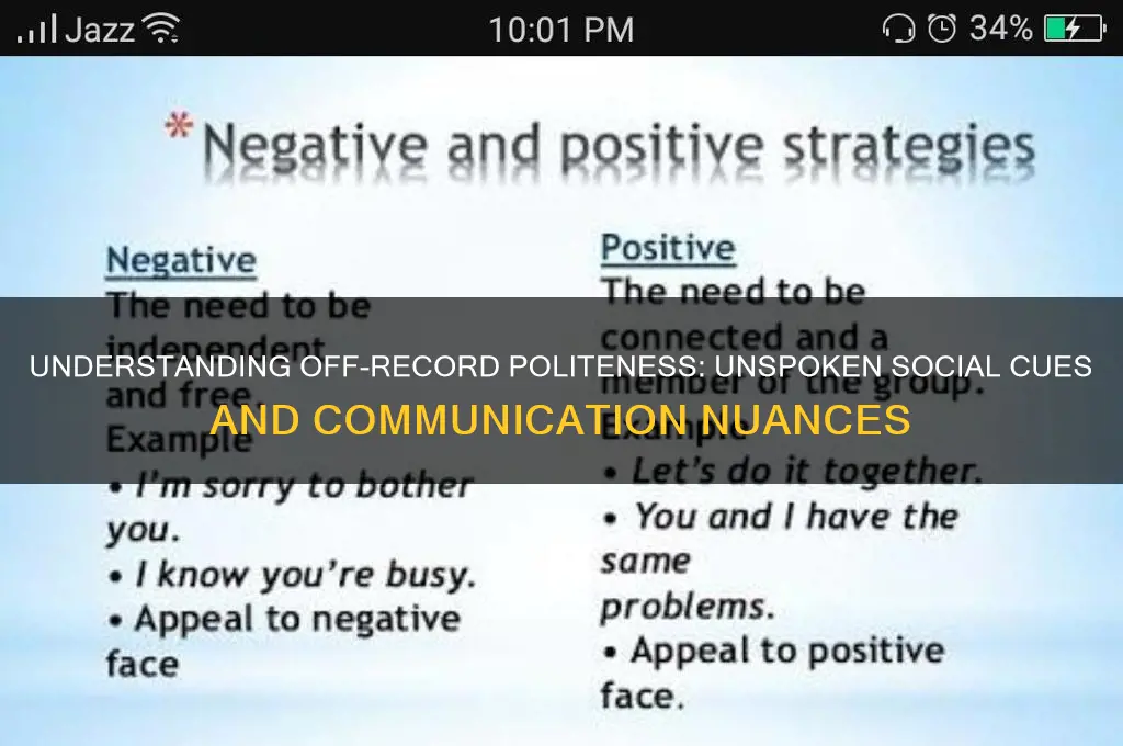 what is off record politeness