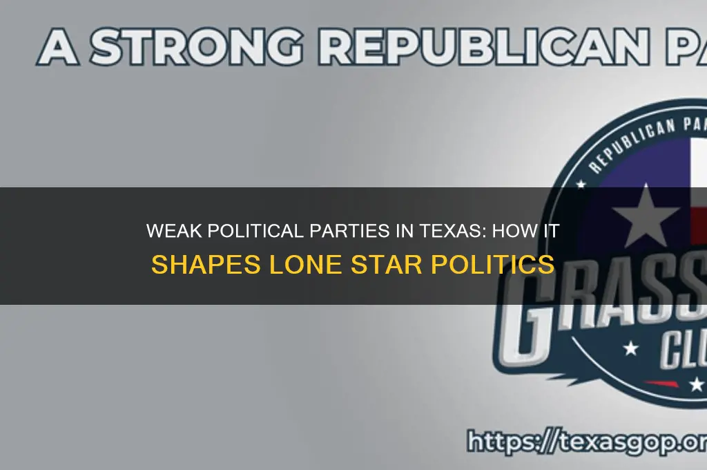what is one consequence of weak political parties in texas