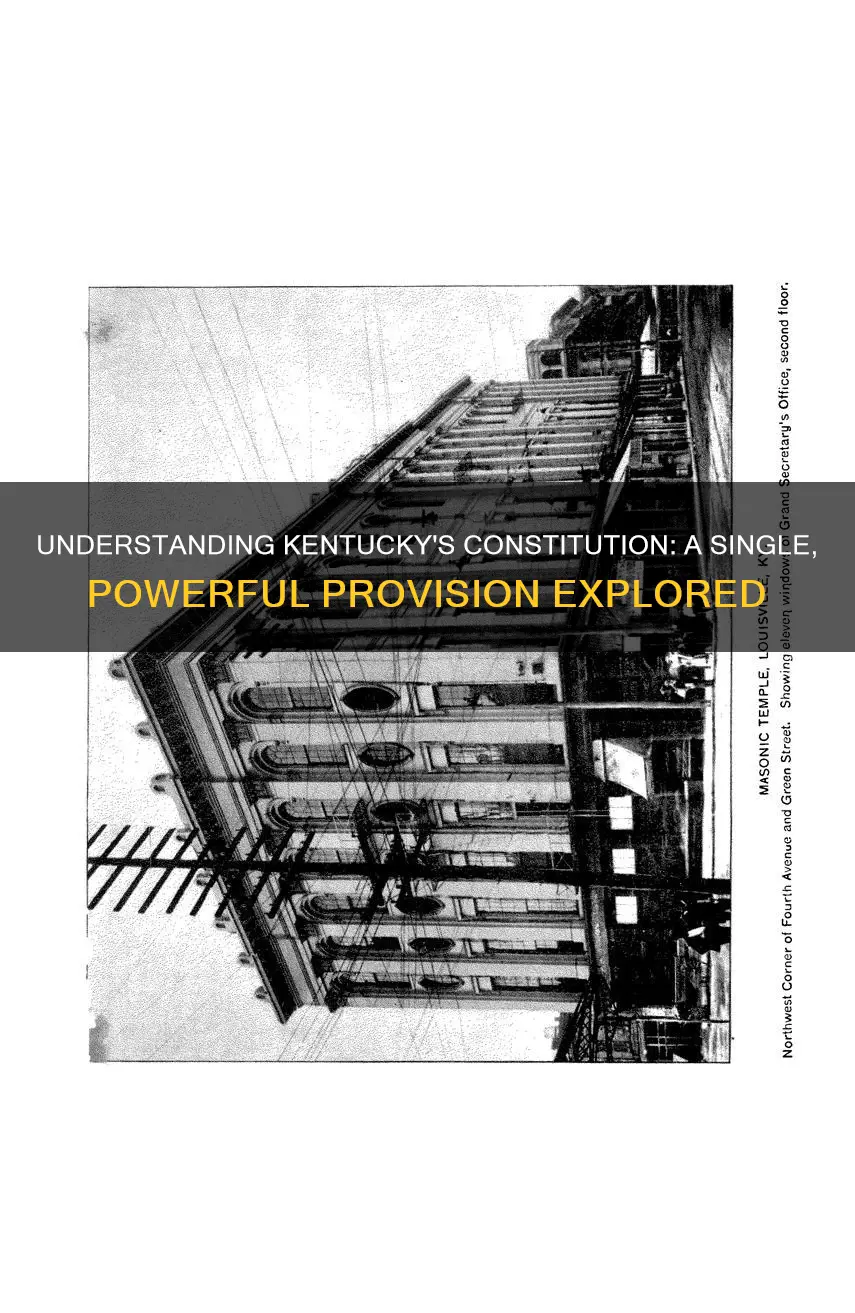 what is one part of the kentucky constitution