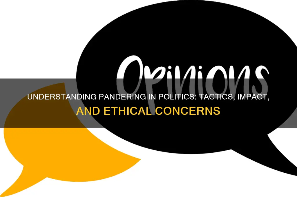 what is pandering in politics
