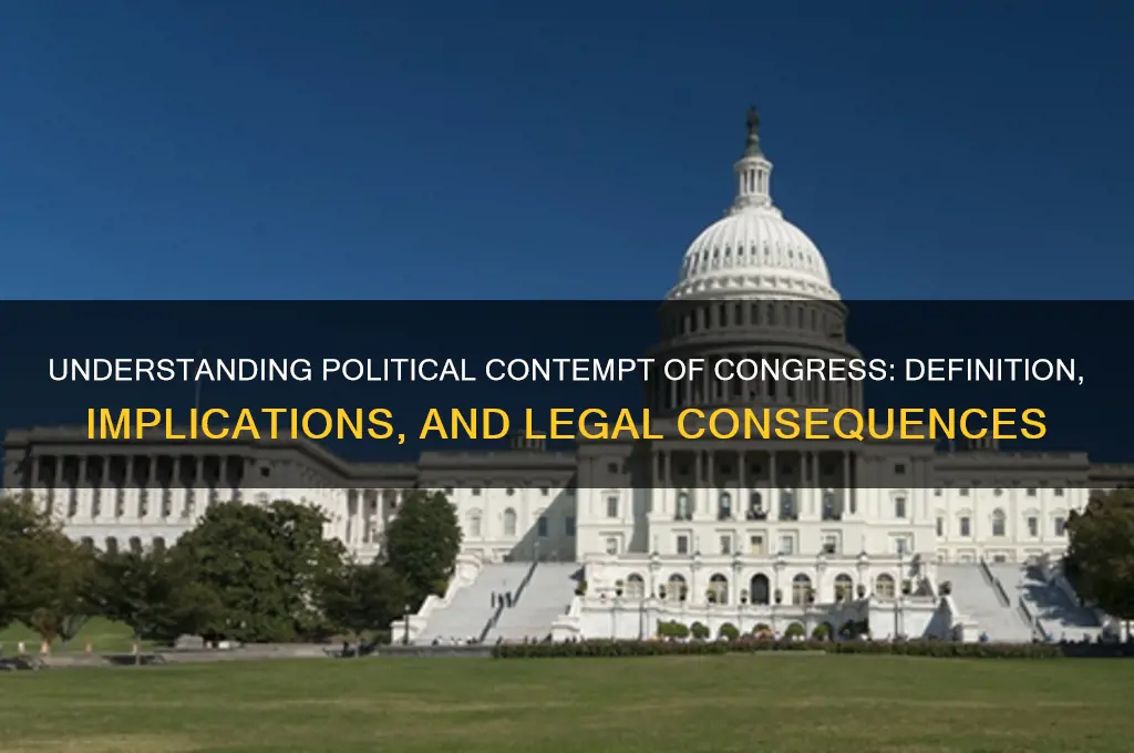 what is political contempt congress