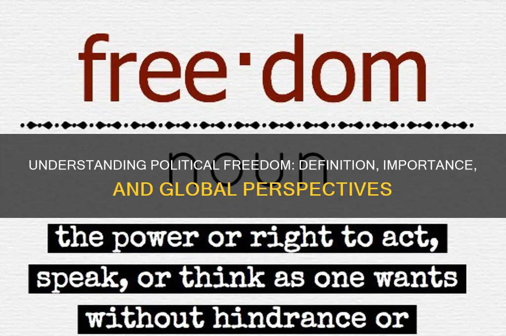 what is political freedom definition