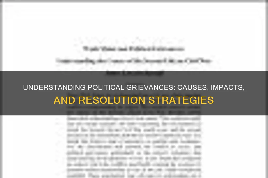 what is political grievances