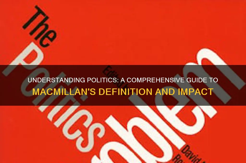 what is politics macmillan