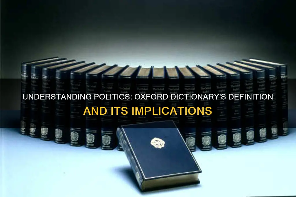 what is politics oxford dictionary