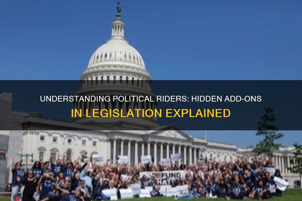 what is rider in politics