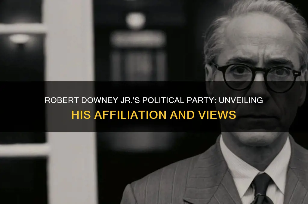 what is robert downey jr political party