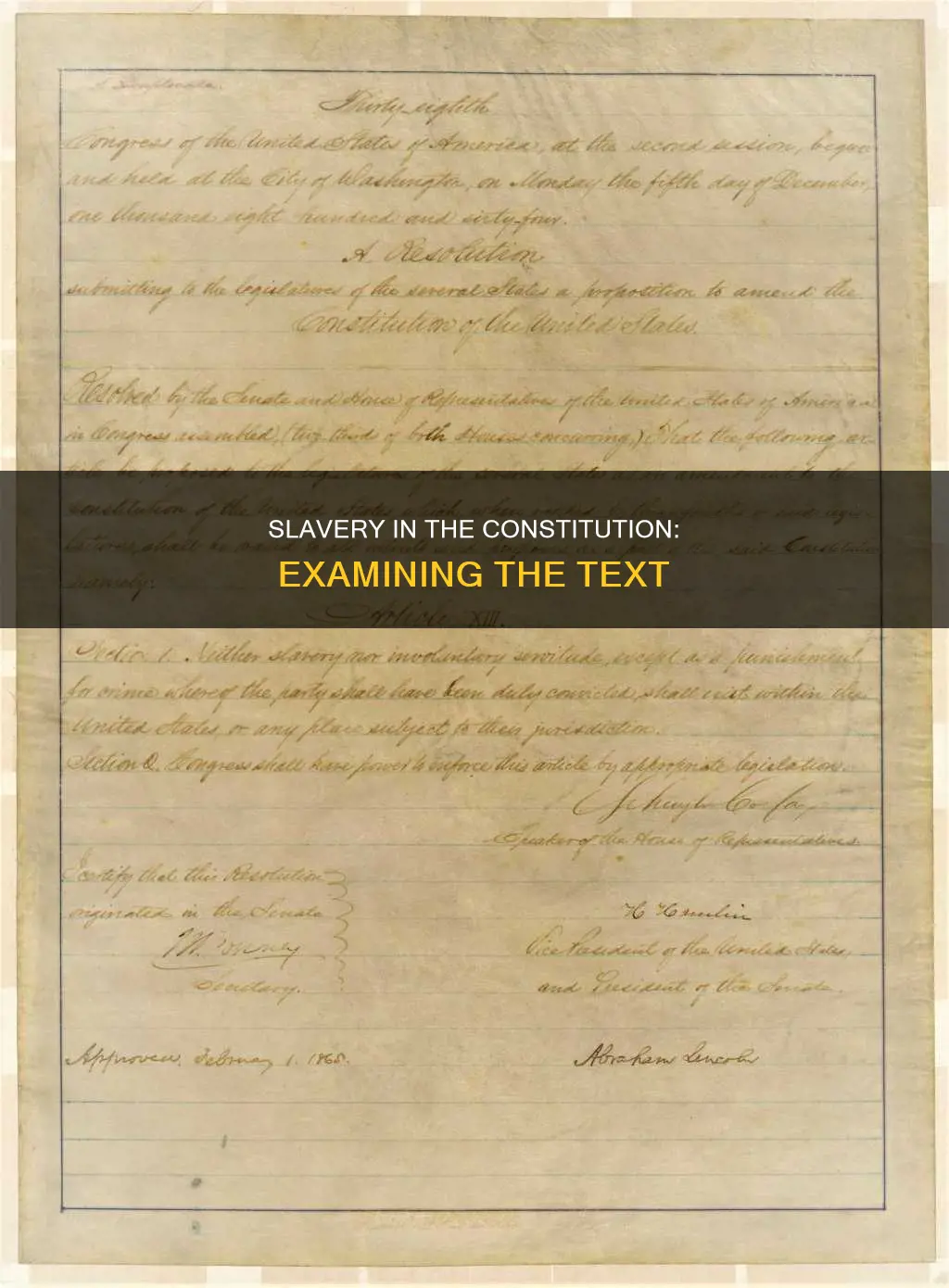 what is said about slavery in the constitution
