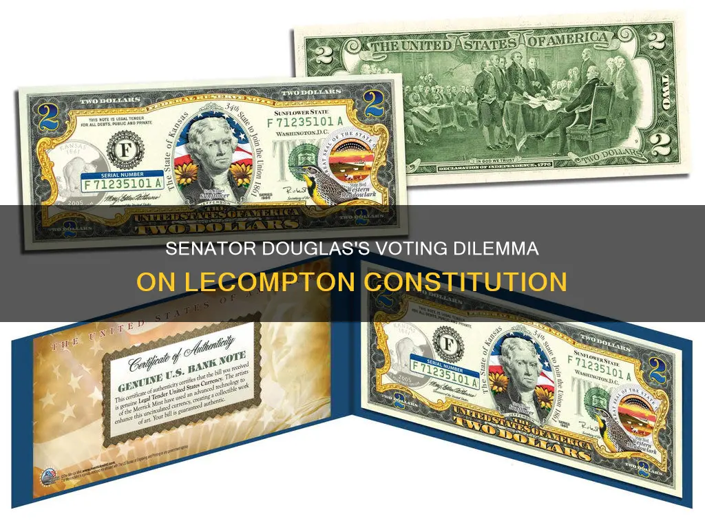 what is senator douglass dilemma about voting on lecompton constitution