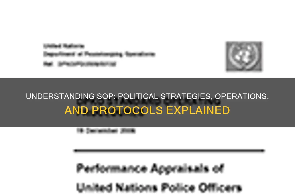 what is sop in politics