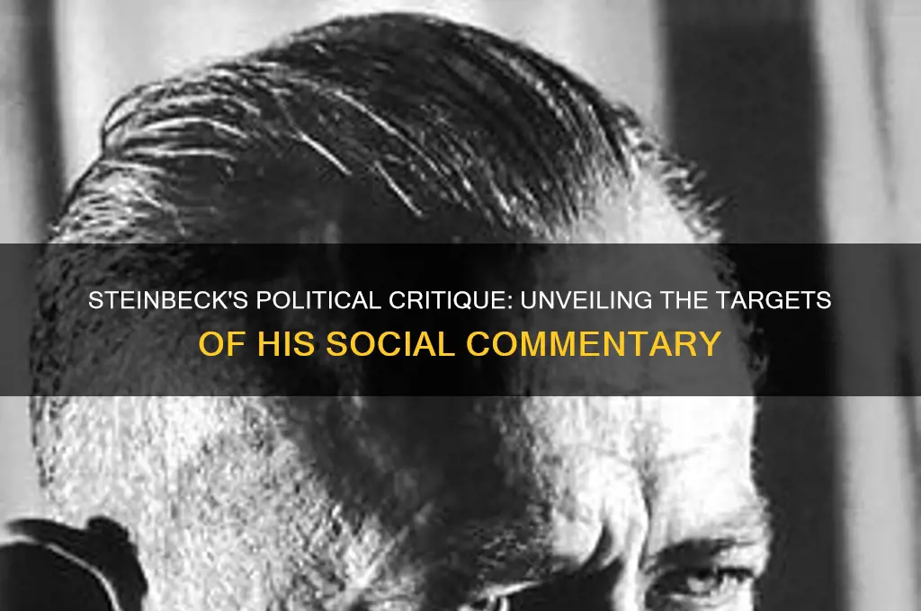 what is steinbeck politically attacking