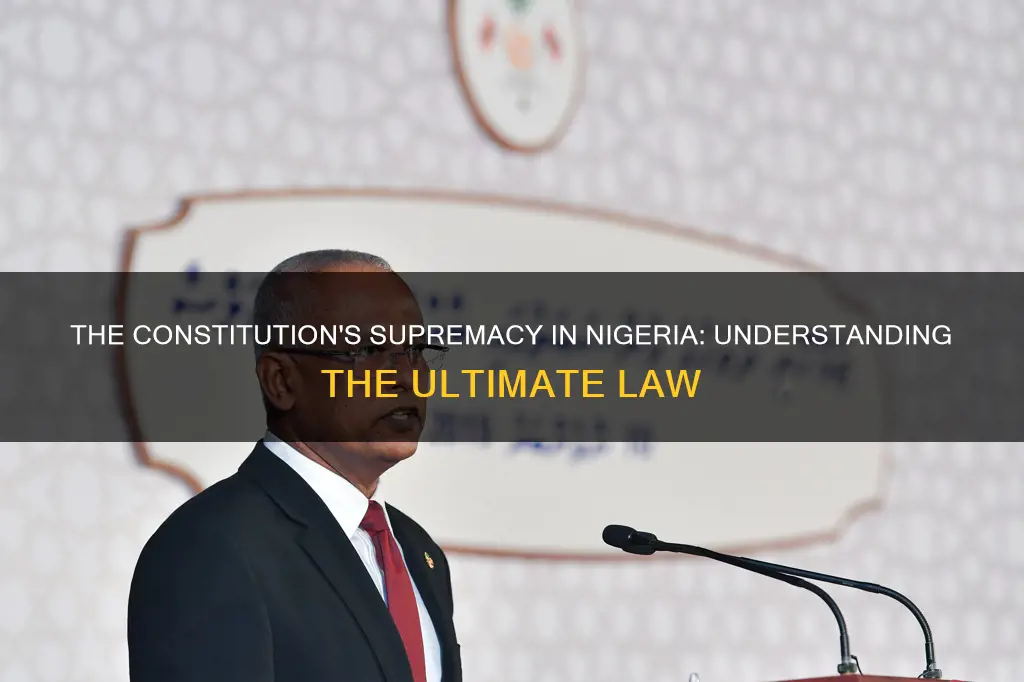 what is supremacy of the constitution in nigeria