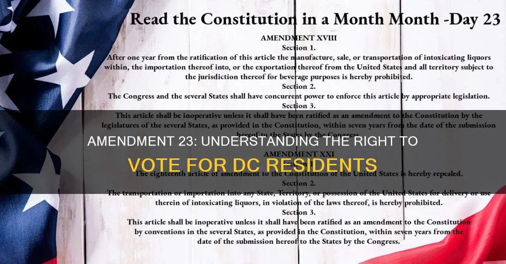 what is the 23rd amendment of the constitution
