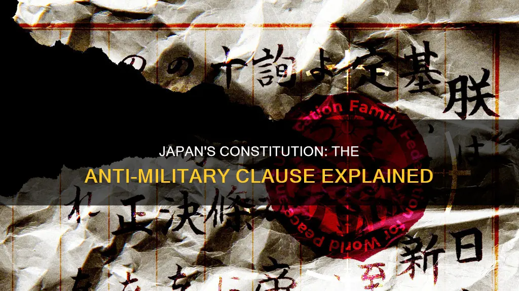what is the anti military clause of japan
