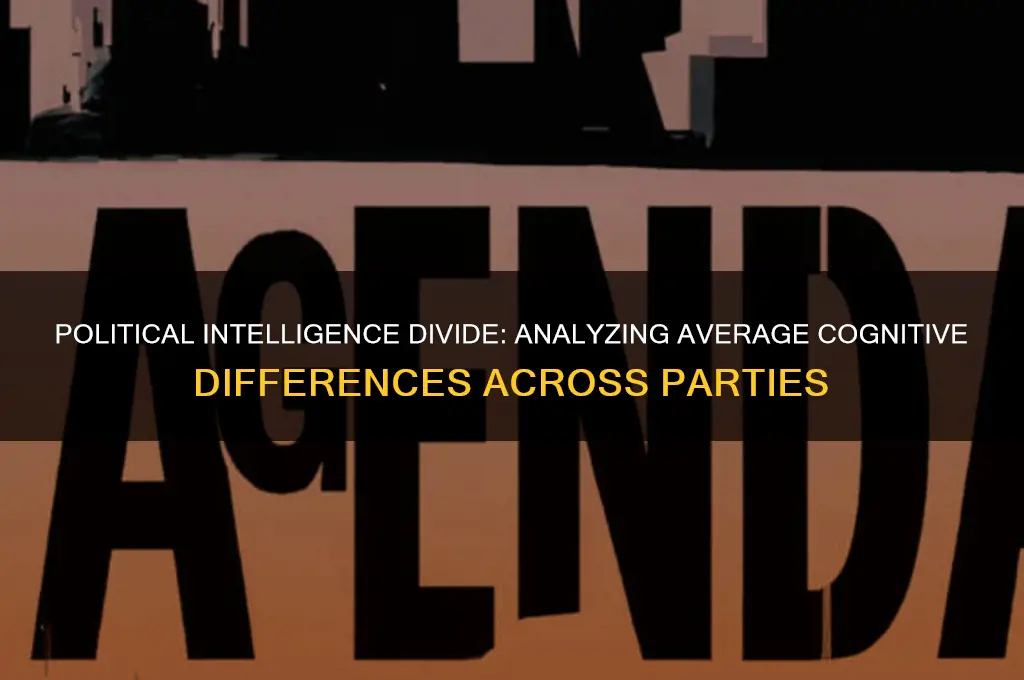 what is the average intellgicne between political parties