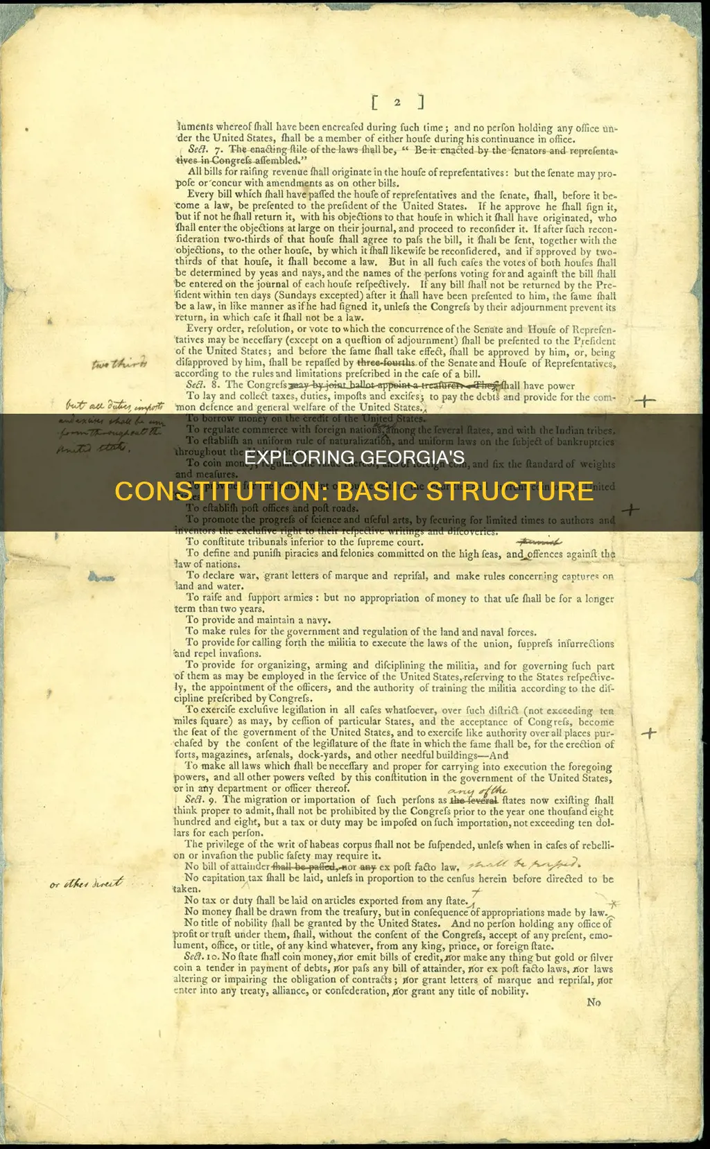 what is the basic structure of the georgia constitution