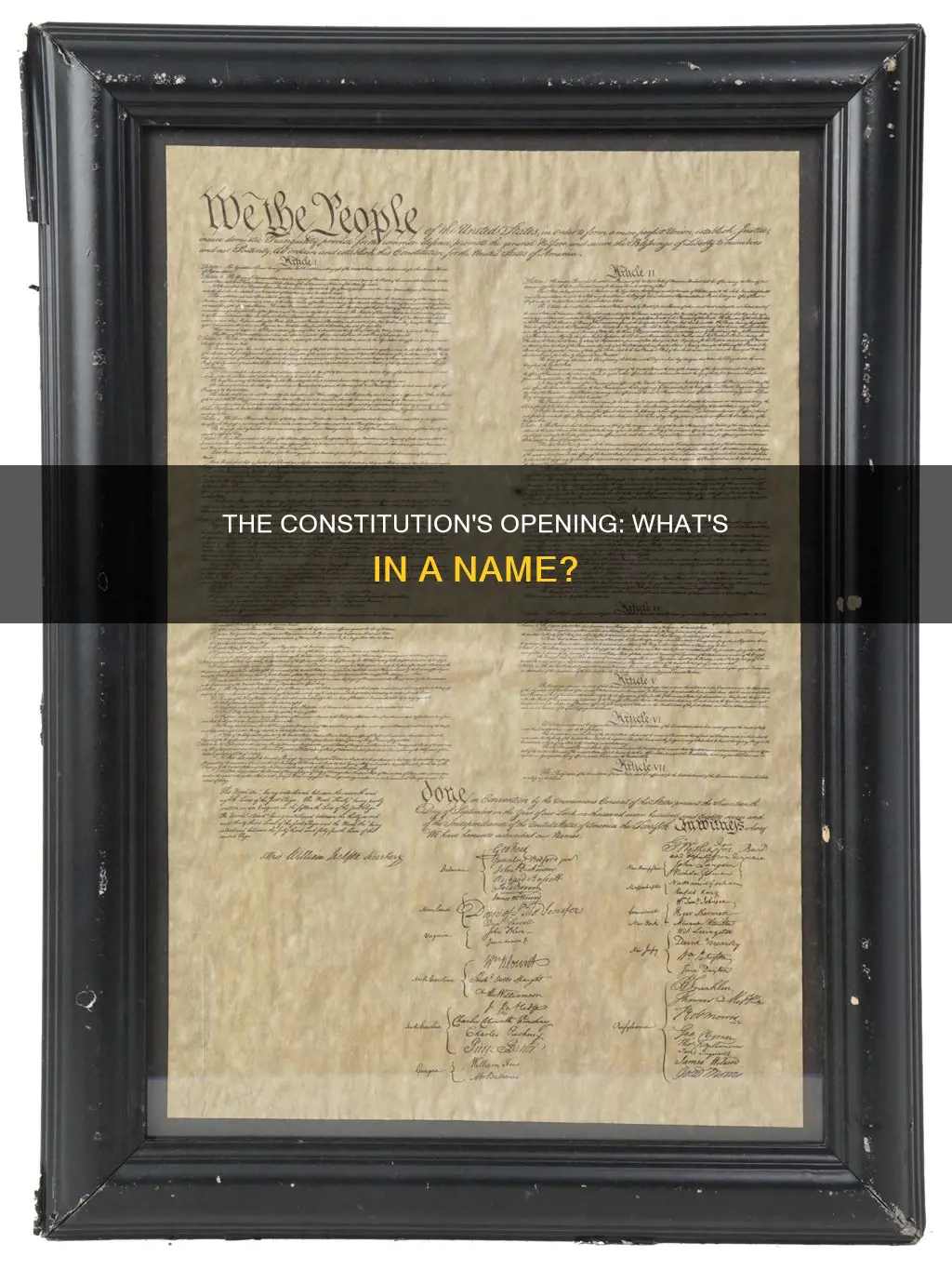 what is the beginning part of the constitution called