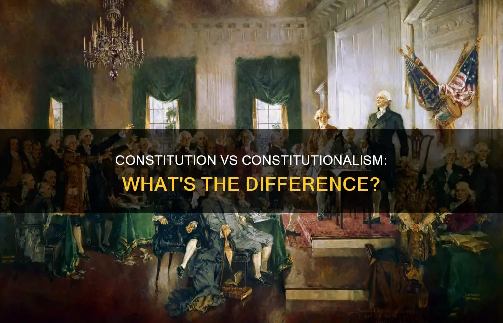 what is the difference b n constitution and constitutionalism