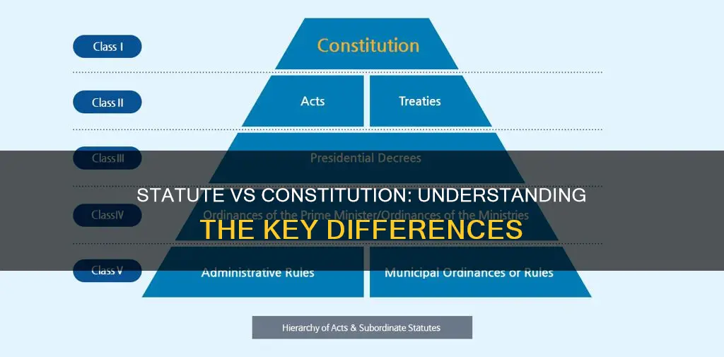 what is the difference between a constitution and a statute