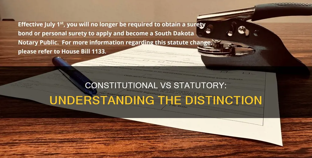 what is the difference between constitutional and statutory definition