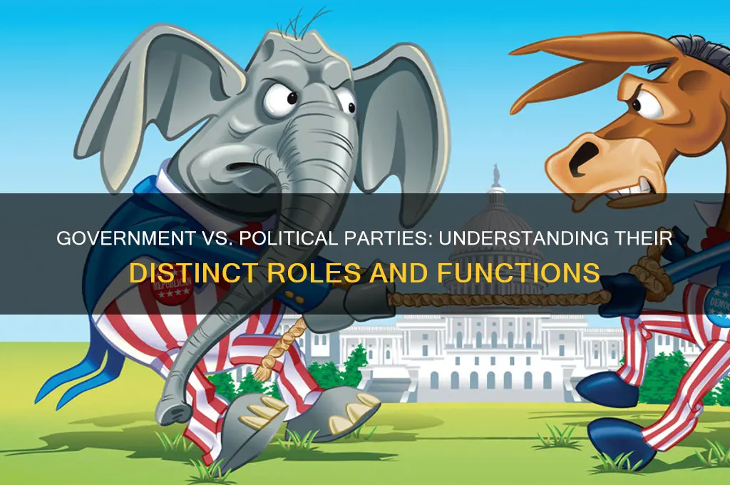 what is the difference between government and political party
