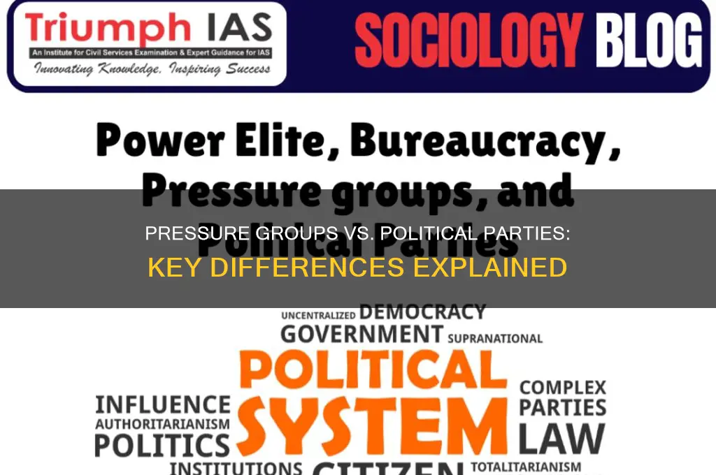 what is the difference between pressure group and political party