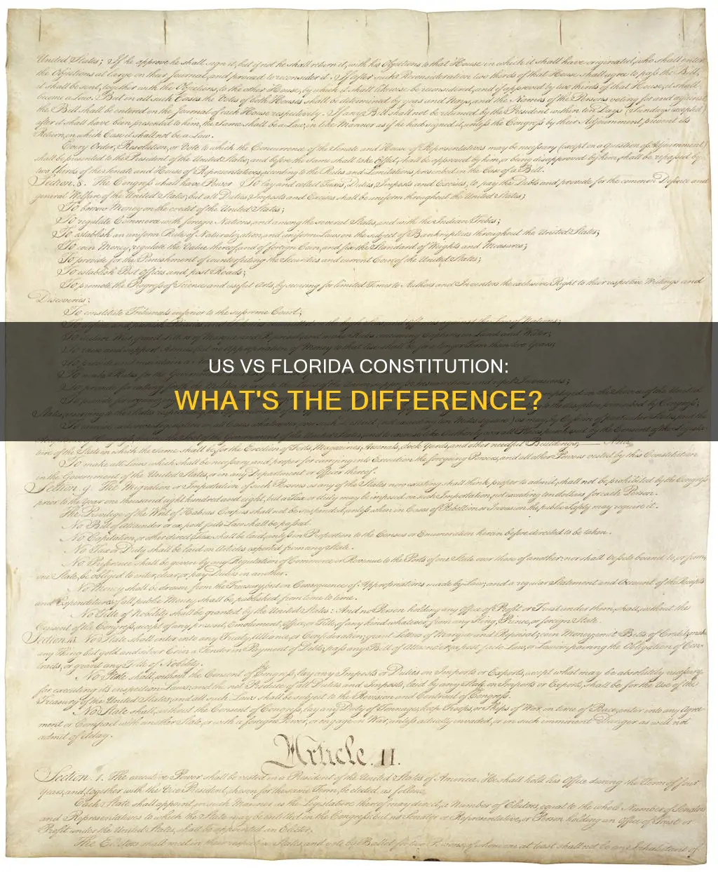 what is the difference between the us and florida constitution