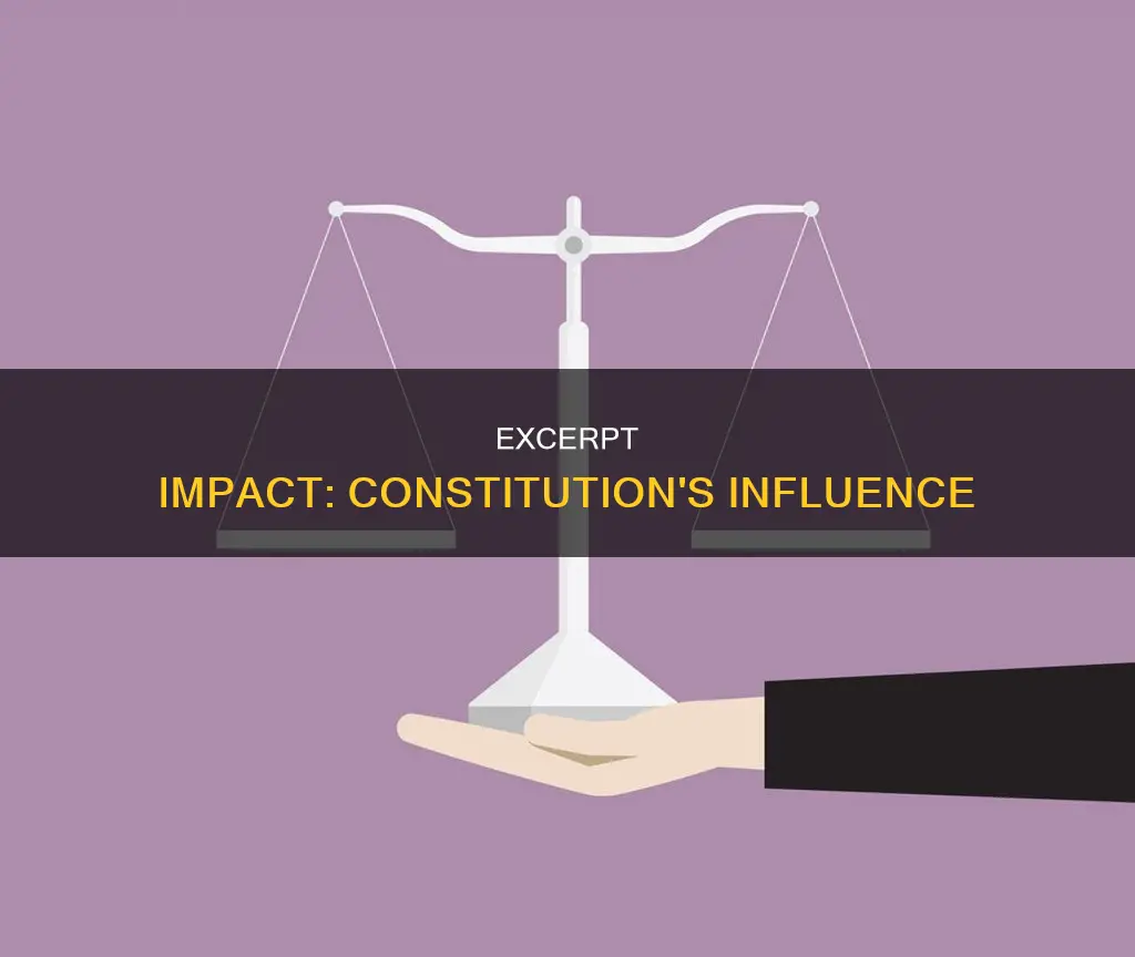 what is the effect of the excerpt from the constitution