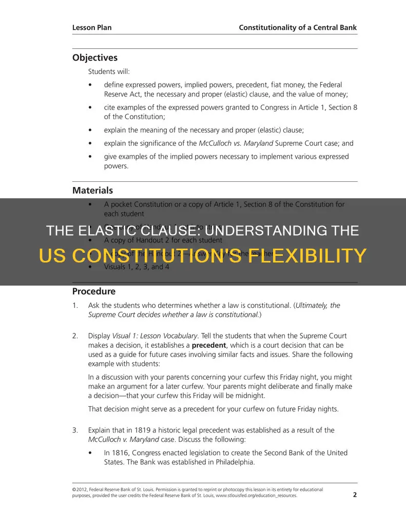 what is the eleastic clause in the us constitution