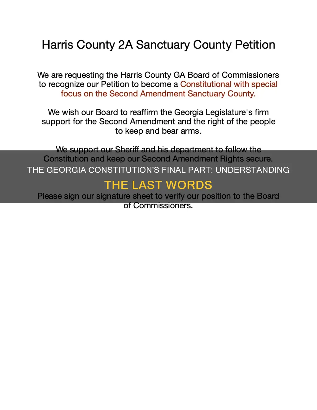 what is the final part of the ga constitution