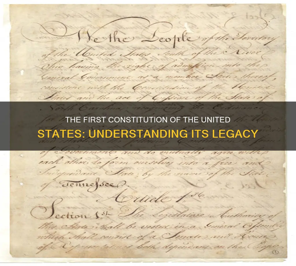 what is the first constitution of the united sates