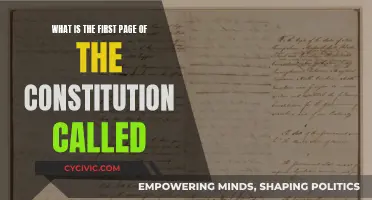 Exploring the Constitution's Intriguing First Page