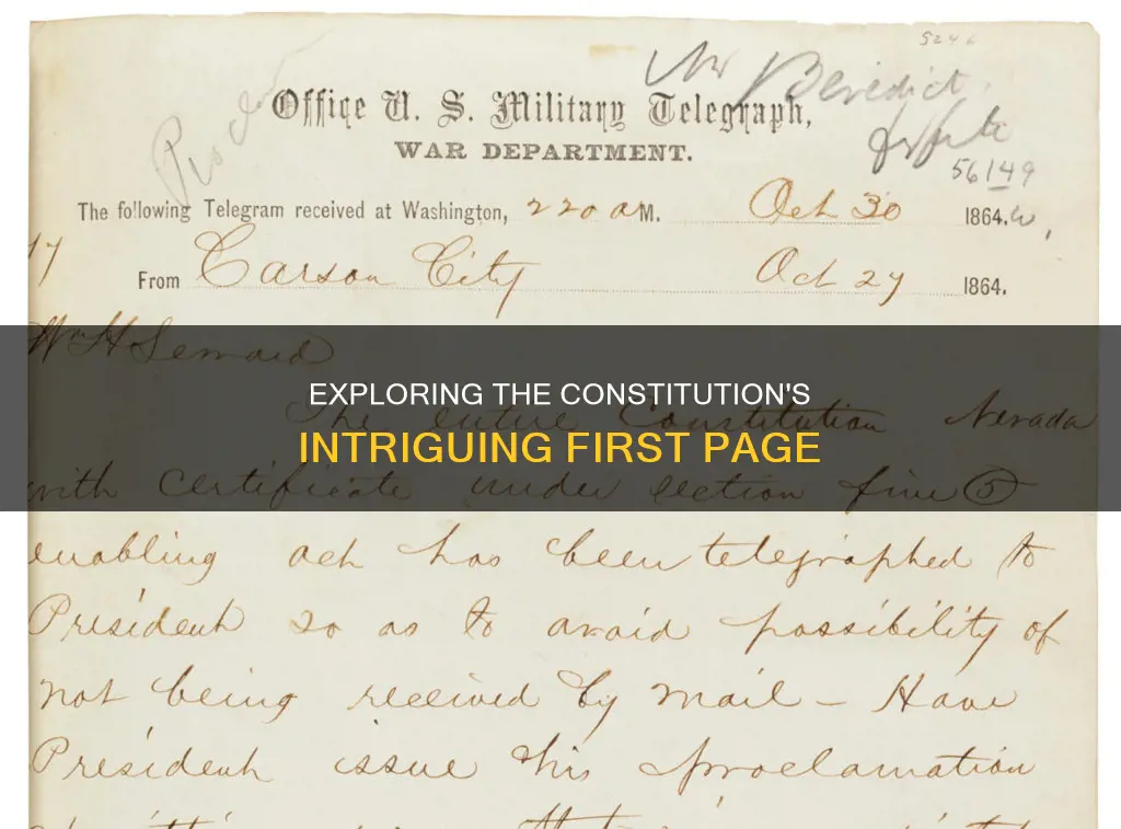 what is the first page of the constitution called