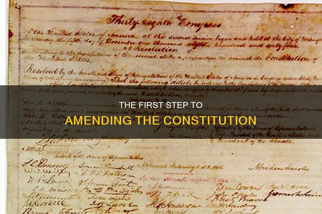 what is the first step to amending the constitution
