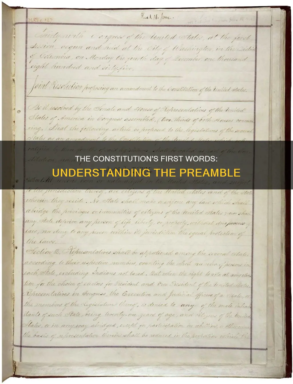 what is the first thing in the constitution