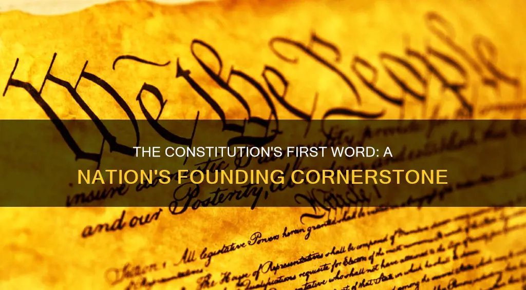 what is the first word of the constitution